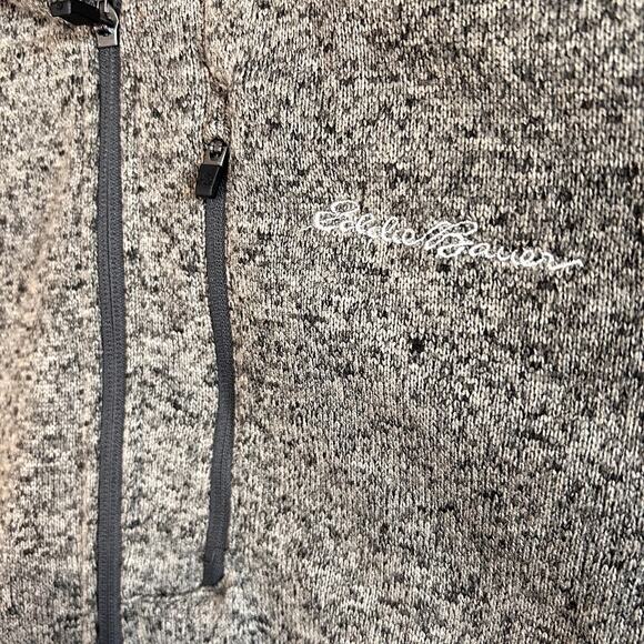 NWTEddie Bauer Pullover Mens XXL Heathered Gray 1/2 Zip Fleece Fall Outerwear - Picture 4 of 5